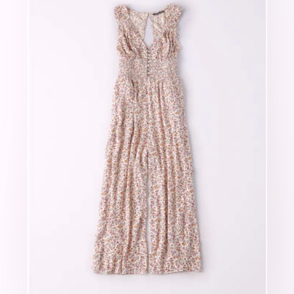 AE | Floral Smocked Jumpsuit